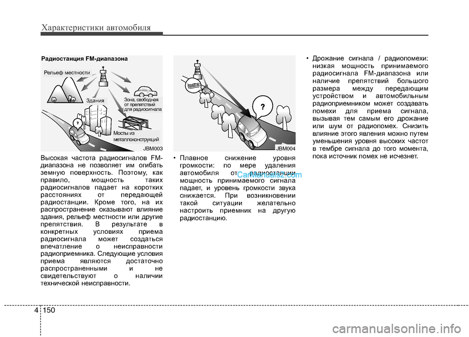 Hyundai Genesis 2011 Инструкция по эксплуатации (in Russian) Характеристики автомобиля
150
4
Высокая частота радиосигналов FM-
диапазона не позволяет им огибать
земную пов Hyundai Genesis 2011 Инструкция по эксплуатации (in Russian) Характеристики автомобиля
150
4
Высокая частота радиосигналов FM-
диапазона не позволяет им огибать
земную пов