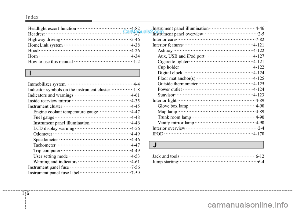 Hyundai Genesis Coupe 2016 Owners Manuals Index
6I
Headlight escort function··················\
················ ·4-82
Headrest ··················\
··················\
· Hyundai Genesis Coupe 2016 Owners Manuals Index
6I
Headlight escort function··················\
················ ·4-82
Headrest ··················\
··················\
·Â