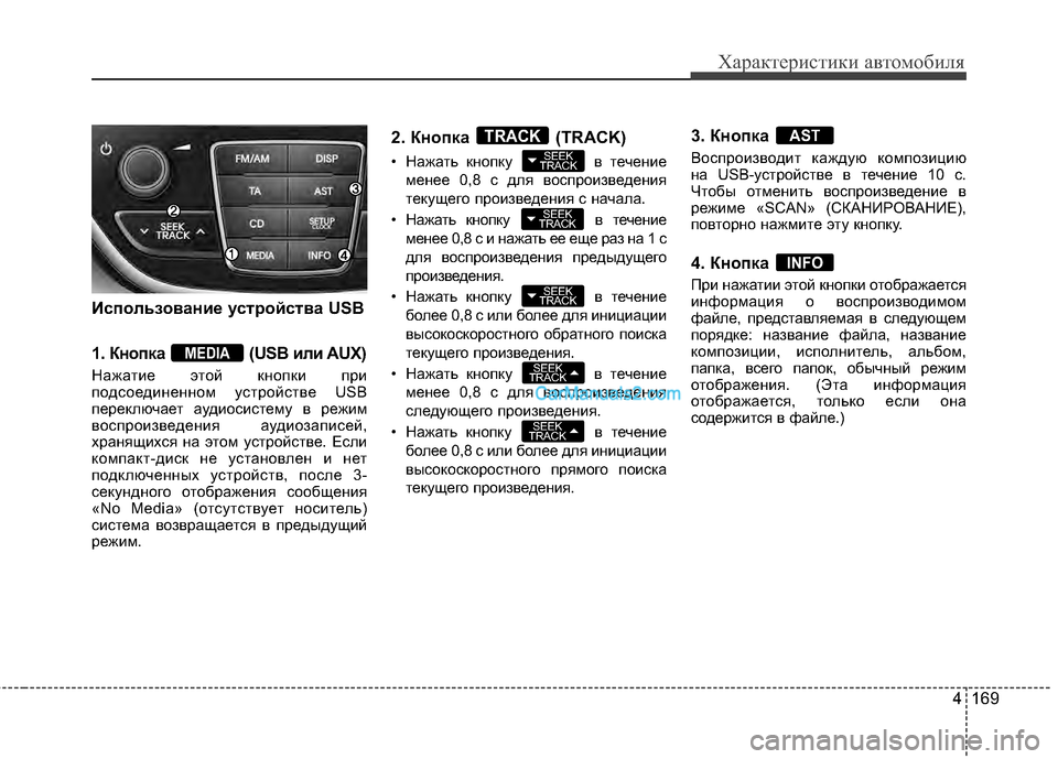 Hyundai Genesis Coupe 2013 Инструкция по эксплуатации (in Russian) 4 169
Характер\bст\bк\b авто\fоб\bля
Baспользование усBbройсBbва USB
1. Кнопка (US или AUX)
НЖGжЖGтие этой кнопки при
подсое Hyundai Genesis Coupe 2013 Инструкция по эксплуатации (in Russian) 4 169
Характер\bст\bк\b авто\fоб\bля
Baспользование усBbройсBbва USB
1. Кнопка (US или AUX)
НЖGжЖGтие этой кнопки при
подсое