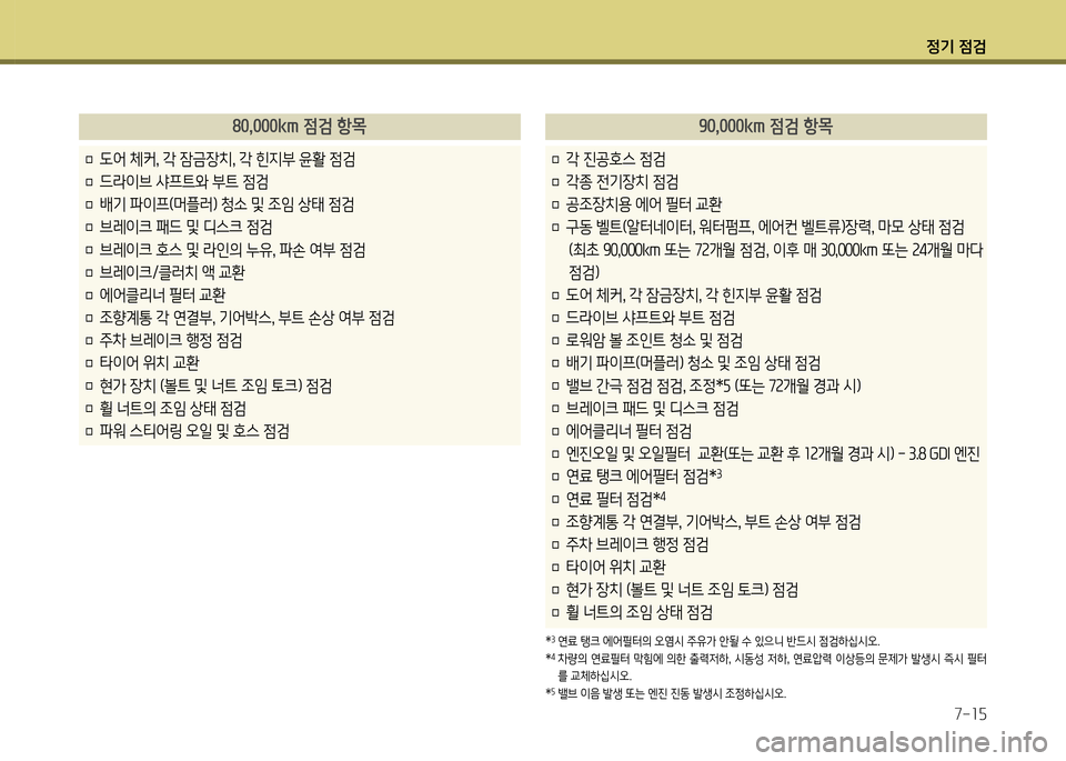 Hyundai Genesis Coupe 2012 제네시스 쿠페 BK - 사용 설명서 (in Korean) 정기 4 Hyundai Genesis Coupe 2012 제네시스 쿠페 BK - 사용 설명서 (in Korean) 정기 4