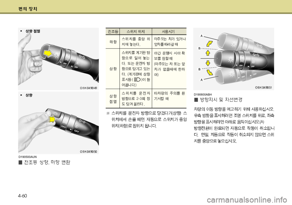 Hyundai Genesis Coupe 2011  제네시스 쿠페 BK - 사용 설명서 (in Korean) 4-60
D190600ABH
D190500AUN    