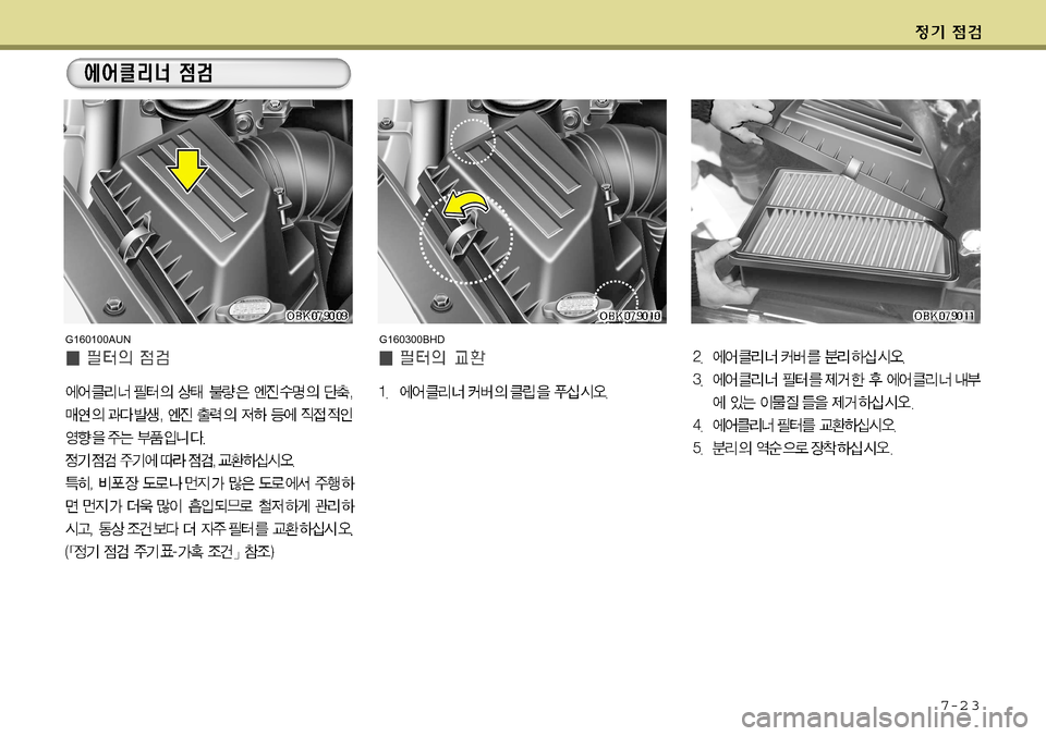 Hyundai Genesis Coupe 2009  제네시스 쿠페 BK - 사용 설명서 (in Korean) 7-2 3
G160100AUNG160300BHD    