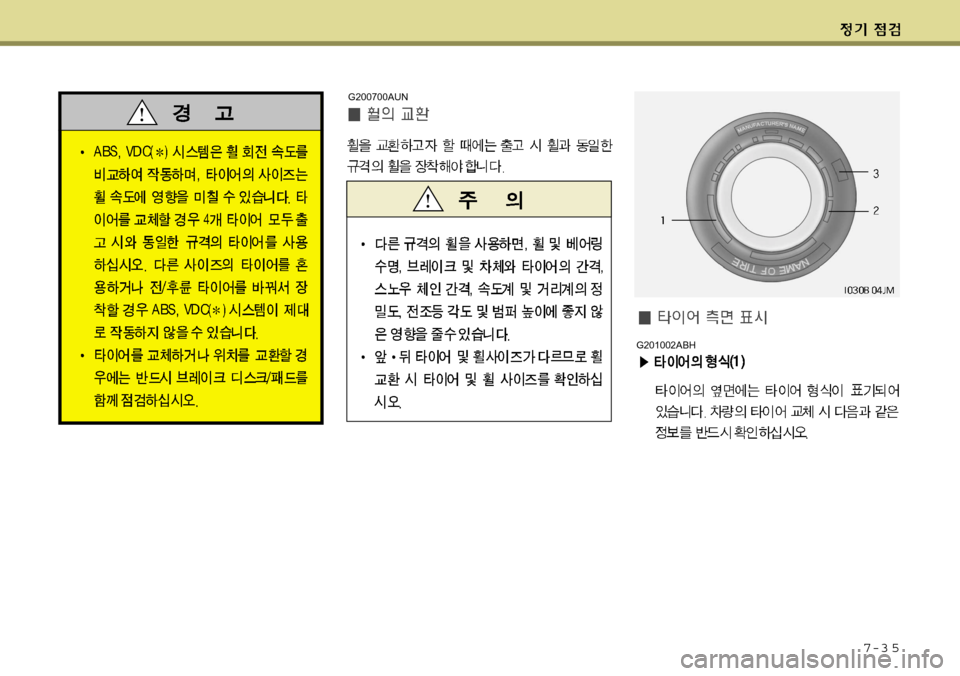 Hyundai Genesis Coupe 2009  제네시스 쿠페 BK - 사용 설명서 (in Korean) 7-3 5
G200700AUN
G201002ABH  