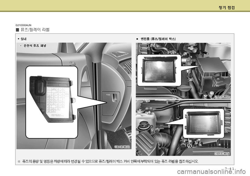 Hyundai Genesis Coupe 2009  제네시스 쿠페 BK - 사용 설명서 (in Korean) 7-4 1
G210300AUN    