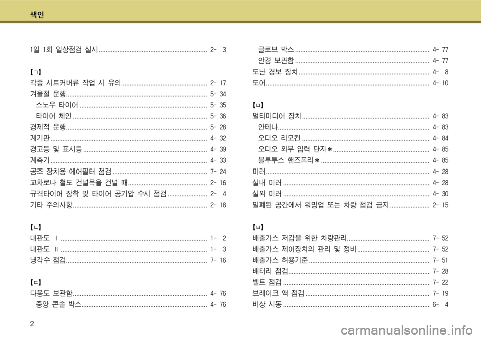 Hyundai Genesis Coupe 2009  제네시스 쿠페 BK - 사용 설명서 (in Korean) 인 
2
窩