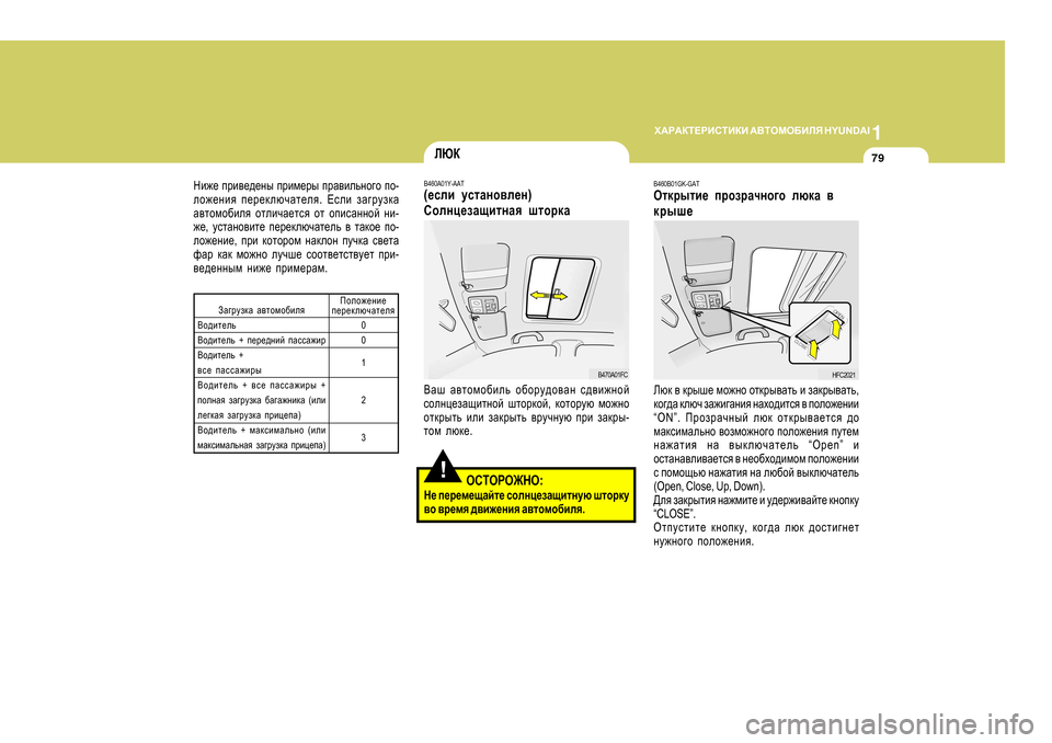 Hyundai Getz 2009  Инструкция по эксплуатации (in Russian) 1
O:J:DL?JBKLBDB
 :<LHFH;BEY  H Y U N D A I
79
AZ]jmadZ Z\lhfh[bey
<h^bl_ev 
<h^bl_ev  + i_j_^gbc  iZkkZ`bj
<h^bl_ev  