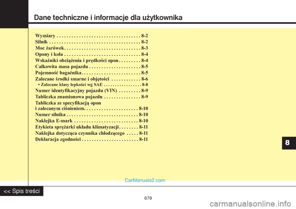 Hyundai Grand Santa Fe 2015 Instrukcja Obsługi (in Polish) Dane techniczne i informacje dla użytkownikaWymiary . . . . . . . . . . . . . . . . . . . . . . . . . . . . . . . . . . 8-2
Silnik . . . . . . . . . . . . . . . . . . . . . . . . . . . . . . . . . . Hyundai Grand Santa Fe 2015 Instrukcja Obsługi (in Polish) Dane techniczne i informacje dla użytkownikaWymiary . . . . . . . . . . . . . . . . . . . . . . . . . . . . . . . . . . 8-2
Silnik . . . . . . . . . . . . . . . . . . . . . . . . . . . . . . . . . .