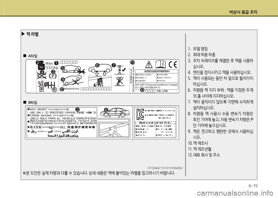 Hyundai Grand Starex 2015  그랜드 스타렉스 - 사용 설명서 (in Korean) 비상/d 응