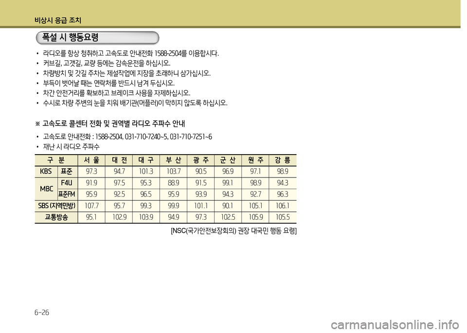 Hyundai Grand Starex 2015  그랜드 스타렉스 - 사용 설명서 (in Korean) 비상/d 응