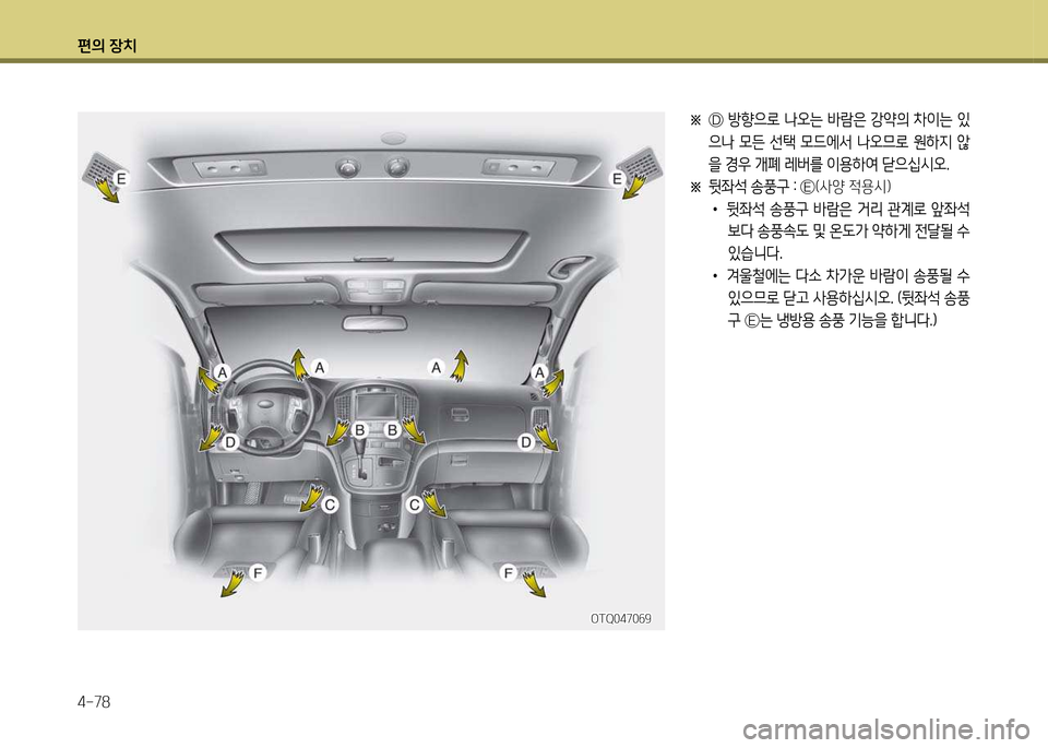 Hyundai Grand Starex 2012 그랜드 스타렉스 - 사용 설명서 (in Korean) 편의 장: Hyundai Grand Starex 2012 그랜드 스타렉스 - 사용 설명서 (in Korean) 편의 장: