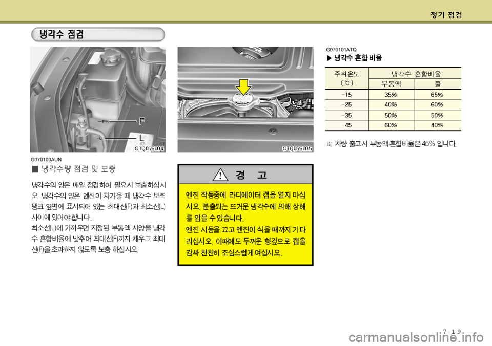 Hyundai Grand Starex 2008 그랜드 스타렉스 - 사용 설명서 (in Korean) 7-1 9
G070100AUN
G070101ATQ Hyundai Grand Starex 2008 그랜드 스타렉스 - 사용 설명서 (in Korean) 7-1 9
G070100AUN
G070101ATQ