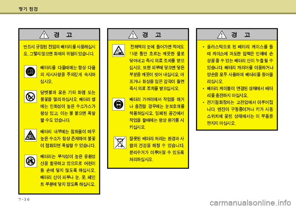 Hyundai Grand Starex 2008 그랜드 스타렉스 - 사용 설명서 (in Korean) 7-3 6 Hyundai Grand Starex 2008 그랜드 스타렉스 - 사용 설명서 (in Korean) 7-3 6