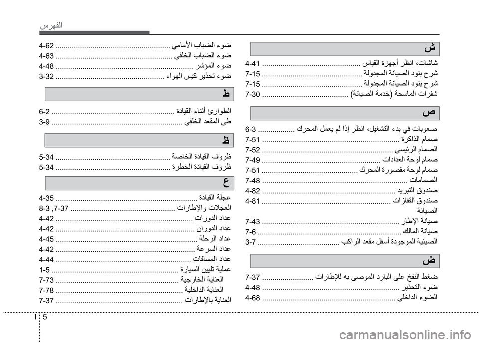 Hyundai Grand i10 2016  دليل المالك I5
±­ìÔß
µ
¹
½
4-41 ................................................ ±ŽóØß
7-15 ................................................. ”ßí©Ÿãß
7-15 .............