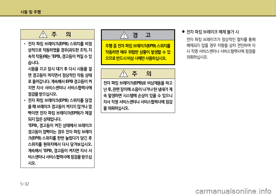 Hyundai Grandeur 2015  그랜저 HG - 사용 설명서 (in Korean) /d동 및 주B 자-3속
 
•
전4  파킹  브$