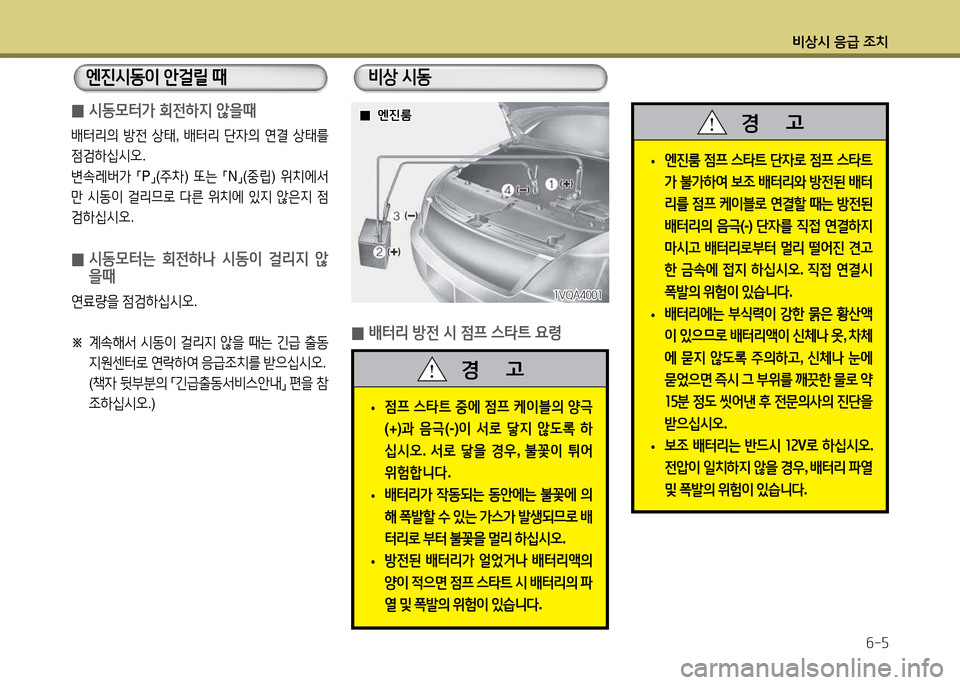 Hyundai Grandeur 2015  그랜저 HG - 사용 설명서 (in Korean) 비상/d 응