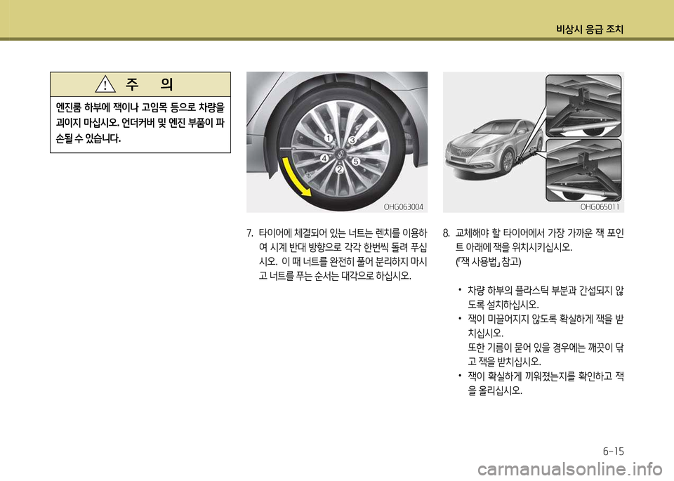 Hyundai Grandeur 2015  그랜저 HG - 사용 설명서 (in Korean) 비상/d 응