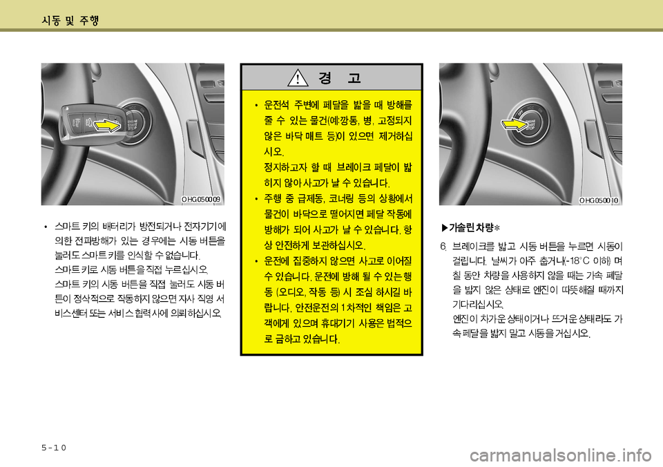 Hyundai Grandeur 2012 그랜저 HG - 사용 설명서 (in Korean) 5-1 0 Hyundai Grandeur 2012 그랜저 HG - 사용 설명서 (in Korean) 5-1 0