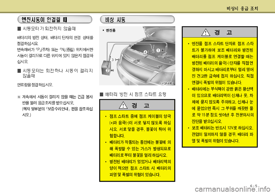 Hyundai Grandeur 2012 그랜저 HG - 사용 설명서 (in Korean) 6-5 Hyundai Grandeur 2012 그랜저 HG - 사용 설명서 (in Korean) 6-5