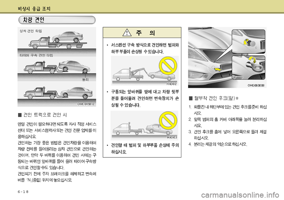 Hyundai Grandeur 2012  그랜저 HG - 사용 설명서 (in Korean) 6-1 8     