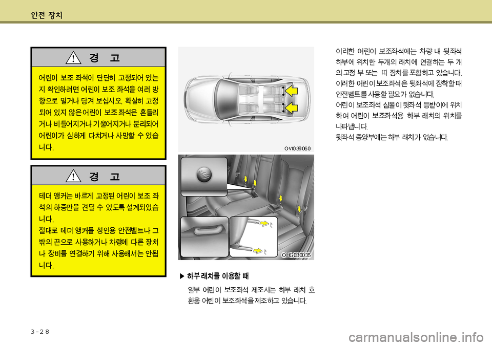 Hyundai Grandeur 2012 그랜저 HG - 사용 설명서 (in Korean) 3-2 8 Hyundai Grandeur 2012 그랜저 HG - 사용 설명서 (in Korean) 3-2 8