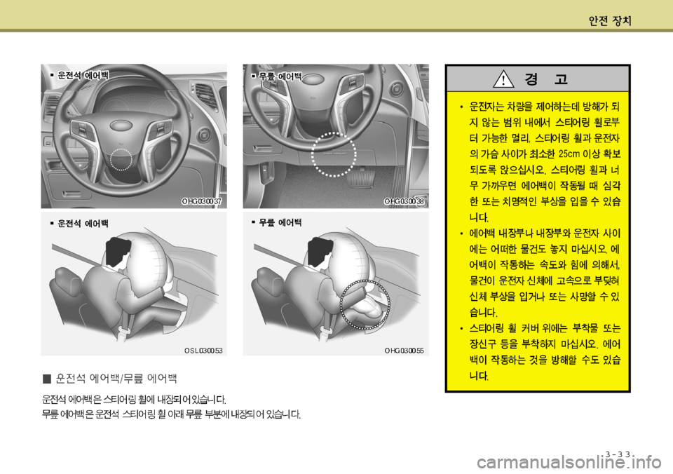 Hyundai Grandeur 2012  그랜저 HG - 사용 설명서 (in Korean) 3-3 3     