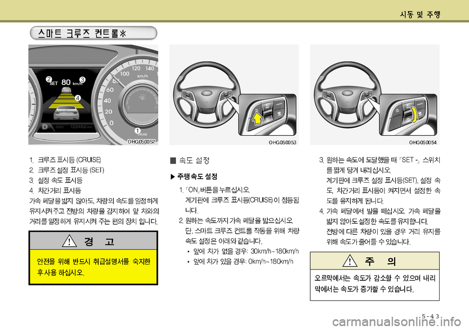 Hyundai Grandeur 2011 그랜저 HG - 사용 설명서 (in Korean) 5-4 3 Hyundai Grandeur 2011 그랜저 HG - 사용 설명서 (in Korean) 5-4 3