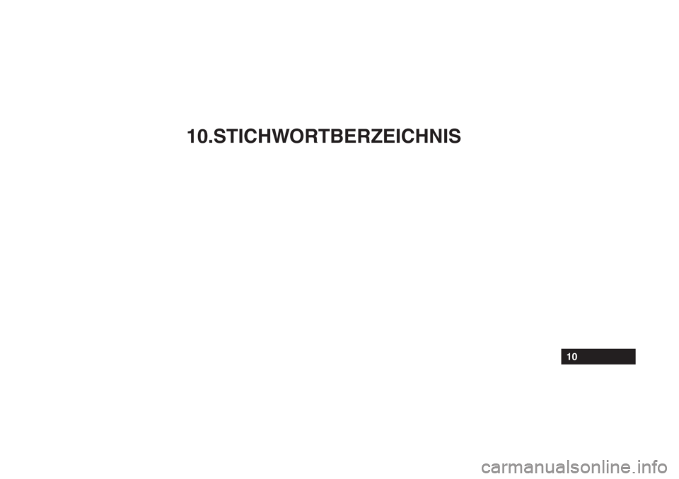 Hyundai Grandeur 2004  Betriebsanleitung (in German) 10.STICHWORTBERZEICHNIS
10 