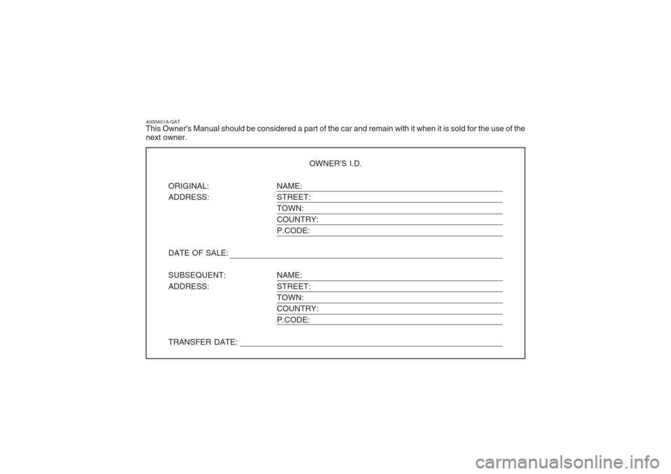 Hyundai Grandeur 2002  Owners Manual 