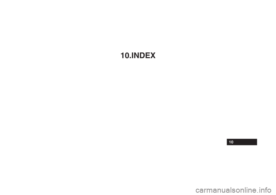 Hyundai Grandeur 2002 Owners Manual 10.INDEX
10 Hyundai Grandeur 2002 Owners Manual 10.INDEX
10