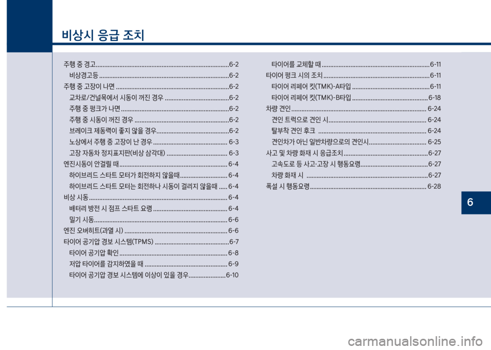 Hyundai Grandeur Hybrid 2017  그랜저 HG HEV - 사용 설명서 (in Korean) 1
비상시 응급 조치
주