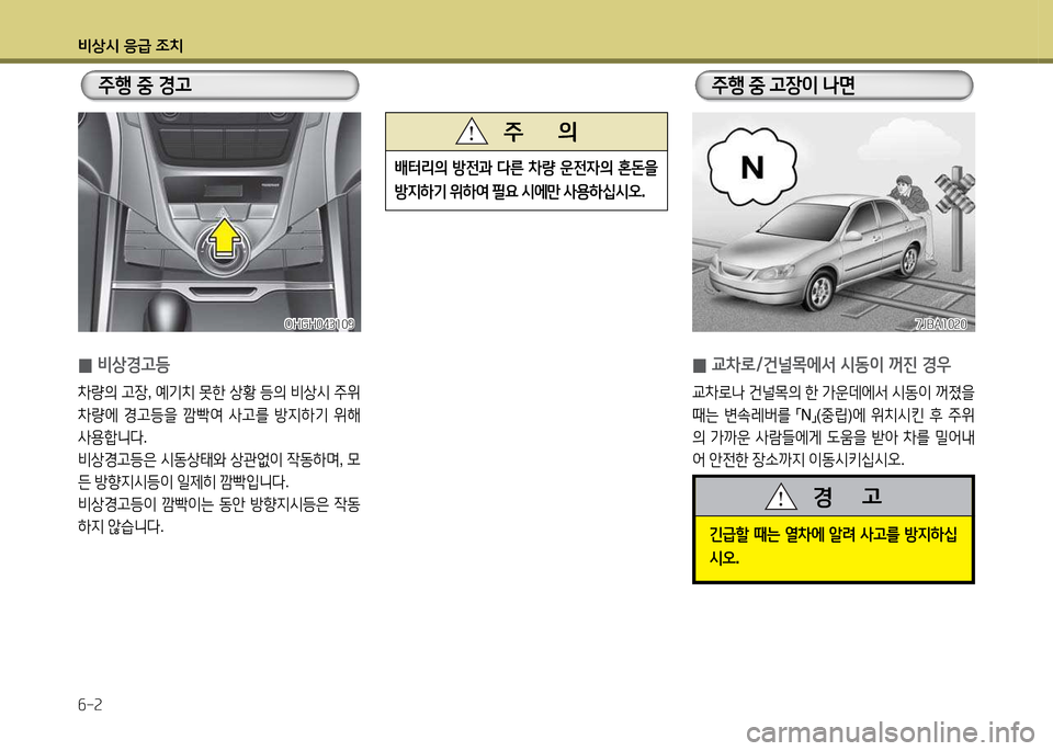Hyundai Grandeur Hybrid 2014  그랜저 HG HEV - 사용 설명서 (in Korean) 비상/d 응