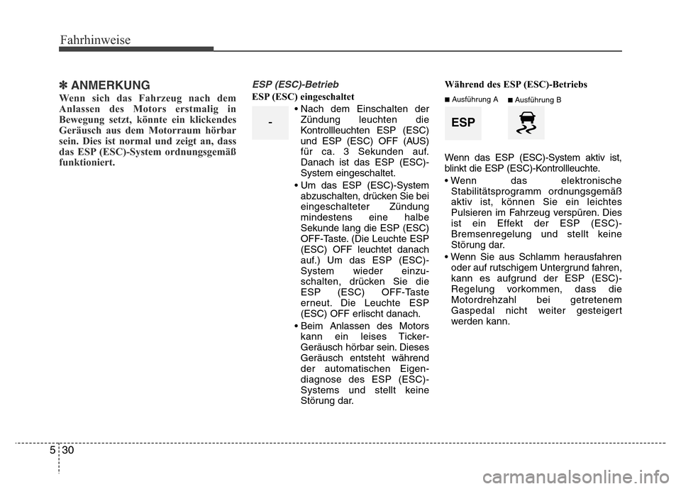 Hyundai H-1 (Grand Starex) 2016 Betriebsanleitung (in German) Fahrhinweise
30 5
✽ANMERKUNG
Wenn sich das Fahrzeug nach dem
Anlassen des Motors erstmalig in
Bewegung setzt, könnte ein klickendes
Geräusch aus dem Motorraum hörbar
sein. Dies ist normal und zei Hyundai H-1 (Grand Starex) 2016 Betriebsanleitung (in German) Fahrhinweise
30 5
✽ANMERKUNG
Wenn sich das Fahrzeug nach dem
Anlassen des Motors erstmalig in
Bewegung setzt, könnte ein klickendes
Geräusch aus dem Motorraum hörbar
sein. Dies ist normal und zei