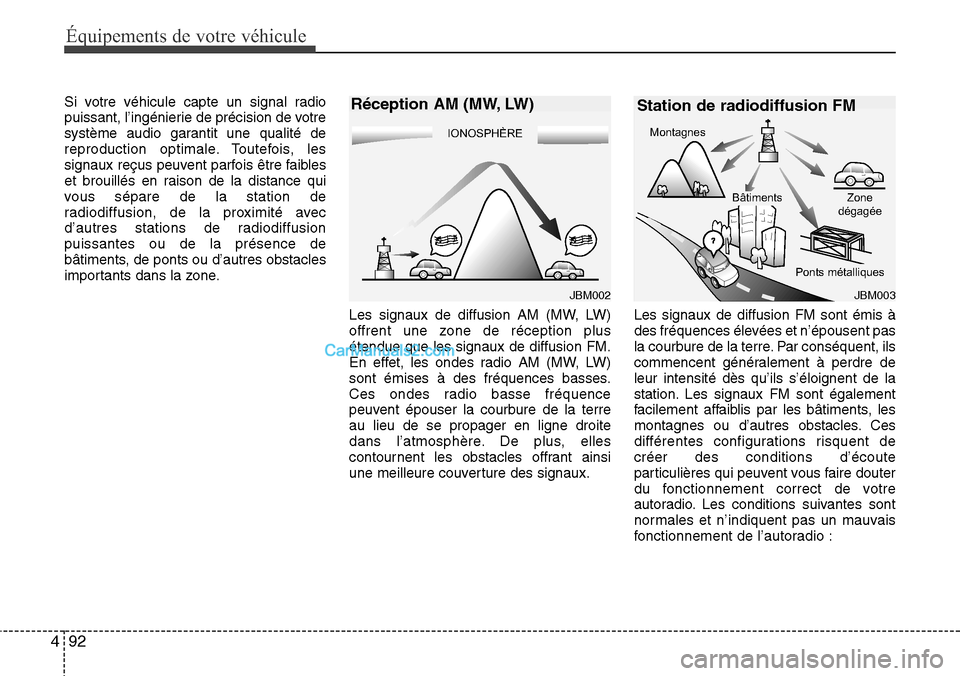 Hyundai H-1 (Grand Starex) 2013 Manuel du propriétaire (in French) Équipements de votre véhicule
92 4
Si votre véhicule capte un signal radio
puissant, l’ingénierie de précision de votre
système audio garantit une qualité de
reproduction optimale. Toutefois, Hyundai H-1 (Grand Starex) 2013 Manuel du propriétaire (in French) Équipements de votre véhicule
92 4
Si votre véhicule capte un signal radio
puissant, l’ingénierie de précision de votre
système audio garantit une qualité de
reproduction optimale. Toutefois,