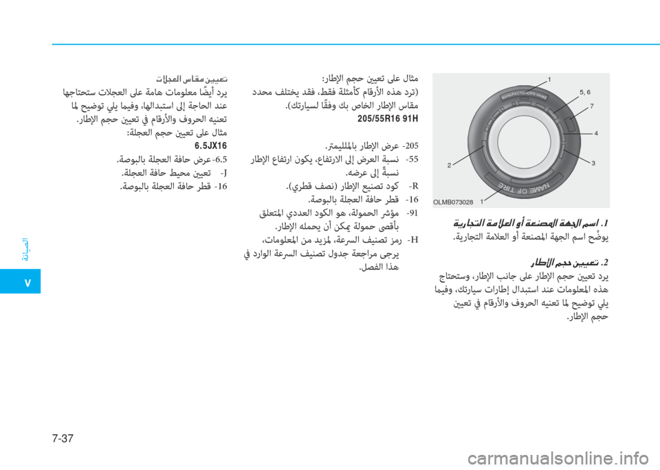 Hyundai Ioniq Electric 2019  دليل المالك �ت
ﺔﻧﺎﻴﺼﻟا
7-37
OLMB0730281
5, 6
7
4
3
1 2
�ني�ﱠ�ك�ﳌ�ذ�ً�W�ﺼ�ﻹ�ني�d�«�L�W�ﺼ�ﻹ�ث�د�ﻹ�ني�L�l�ﻔ�ﴎ�ﺼ�ﻹ�ني�h�ظ�ﺼ�ﻹ�B�"�ﺼ�ﻹ�ﻹ.1
.ﺔﻳرﺎﺠ