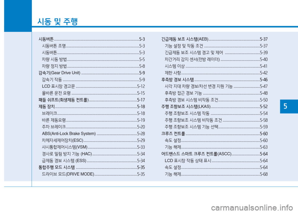 Hyundai Ioniq Electric 2017  아이오닉 Electric - 사용 설명서 (in Korean) /d동 및  주B
시동버튼  .............................................................................. 5-3
/d동버튼  4