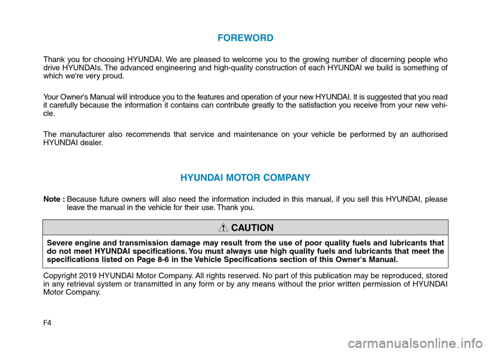 Hyundai Ioniq Hybrid 2020 - RHD (UK, Australia) Repair Manual F4
FOREWORD
Thank you for choosing HYUNDAI. We are pleased to welcome you to the growing number of discerning people who
drive HYUNDAIs. The advanced engineering and high-quality construction of each Hyundai Ioniq Hybrid 2020 - RHD (UK, Australia) Repair Manual F4
FOREWORD
Thank you for choosing HYUNDAI. We are pleased to welcome you to the growing number of discerning people who
drive HYUNDAIs. The advanced engineering and high-quality construction of each