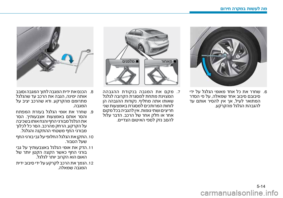 Hyundai Ioniq Hybrid 2017  הוראות תפעול לנהג 5-14
6
 .
 ידי  ל\f  לגלגה  ימואמ  דחא  לכ  תא  ררחש
 רד\bה יפ ל\f ,הלאמש דחא בובי\b םבובי\b
 ד\f  םתוא  רי\bהל  ןיא  ךא  ,לי\fל  רא