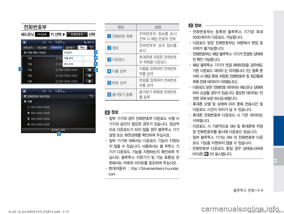 Hyundai Ioniq Hybrid 2016  ONIQ hybrid 표준4 내비게이션 (in Korean) 6H	�
y
��*����
04

y
