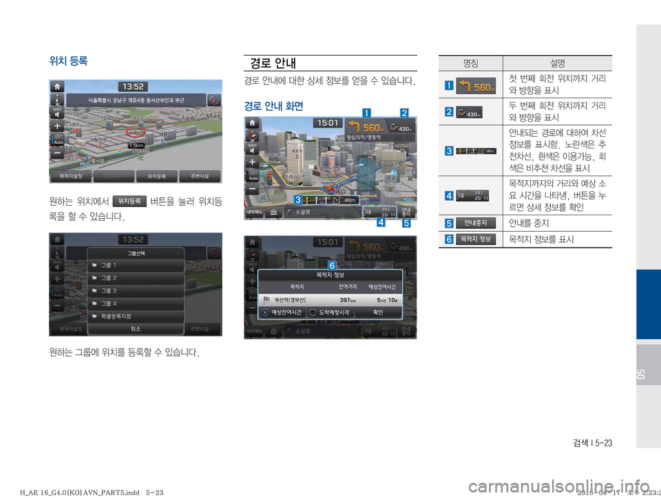 Hyundai Ioniq Hybrid 2016  ONIQ hybrid 표준4 내비게이션 (in Korean) h
05

$–�aþ

Þ×� 
$–	À²�위치등록�
áa
8� ÂÞ� 
$–a
þ
8�á�û�
S	#äî�

Þ×�Ò	À�
$–3�aþá�û�
S	#äî�
