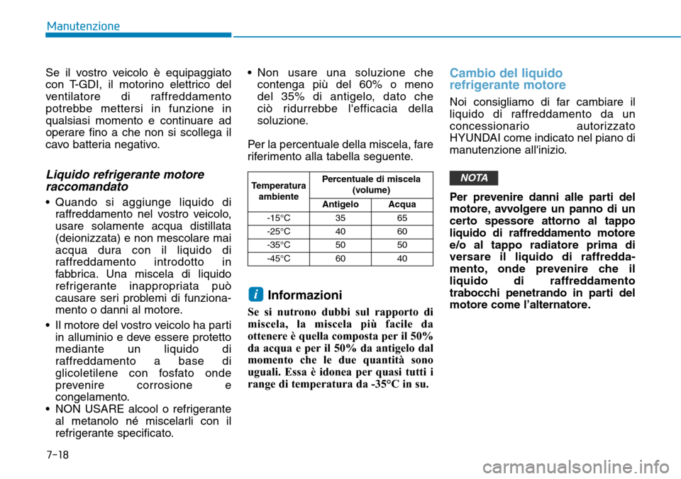 Hyundai Kona 2019 Manuale del proprietario (in Italian) Se il vostro veicolo è equipaggiato
con T-GDI, il motorino elettrico del
ventilatore di raffreddamento
potrebbe mettersi in funzione in
qualsiasi momento e continuare ad
operare fino a che non si sco Hyundai Kona 2019 Manuale del proprietario (in Italian) Se il vostro veicolo è equipaggiato
con T-GDI, il motorino elettrico del
ventilatore di raffreddamento
potrebbe mettersi in funzione in
qualsiasi momento e continuare ad
operare fino a che non si sco
