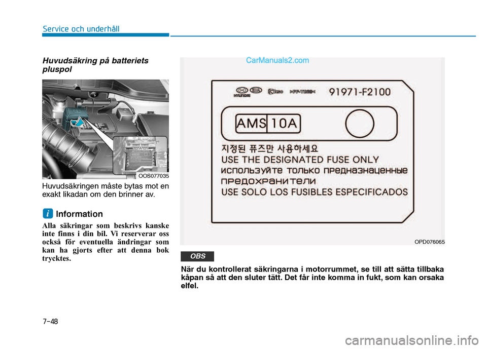 Hyundai Kona 2018  Ägarmanual (in Swedish) Huvuds