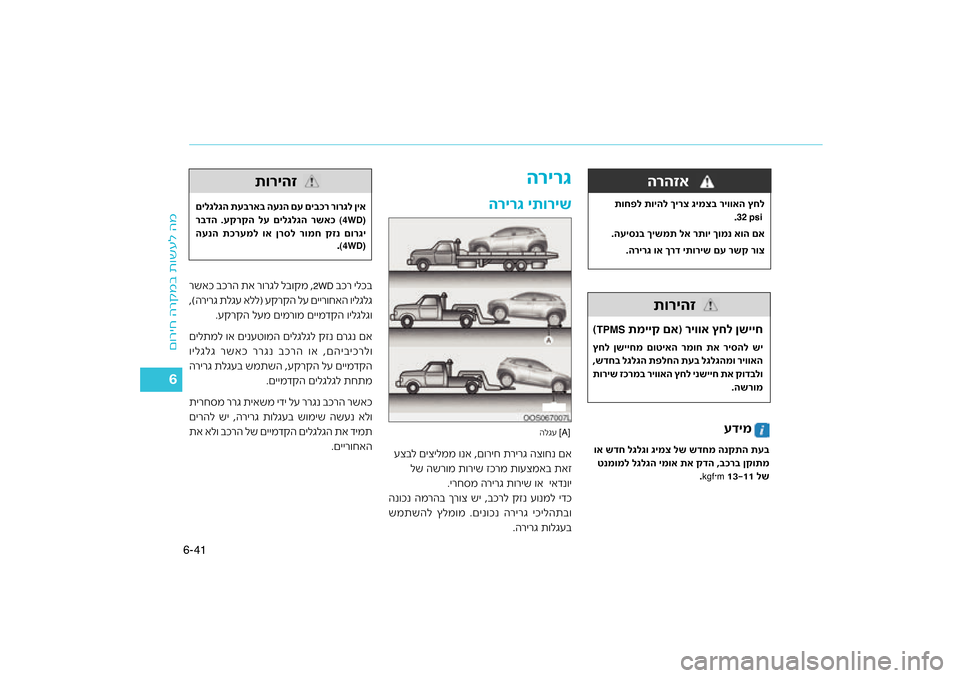 Hyundai Kona 2018  הוראות תפעול לנהג 41
6-
רקמב ת\bשעל המ
ם\bריח ה