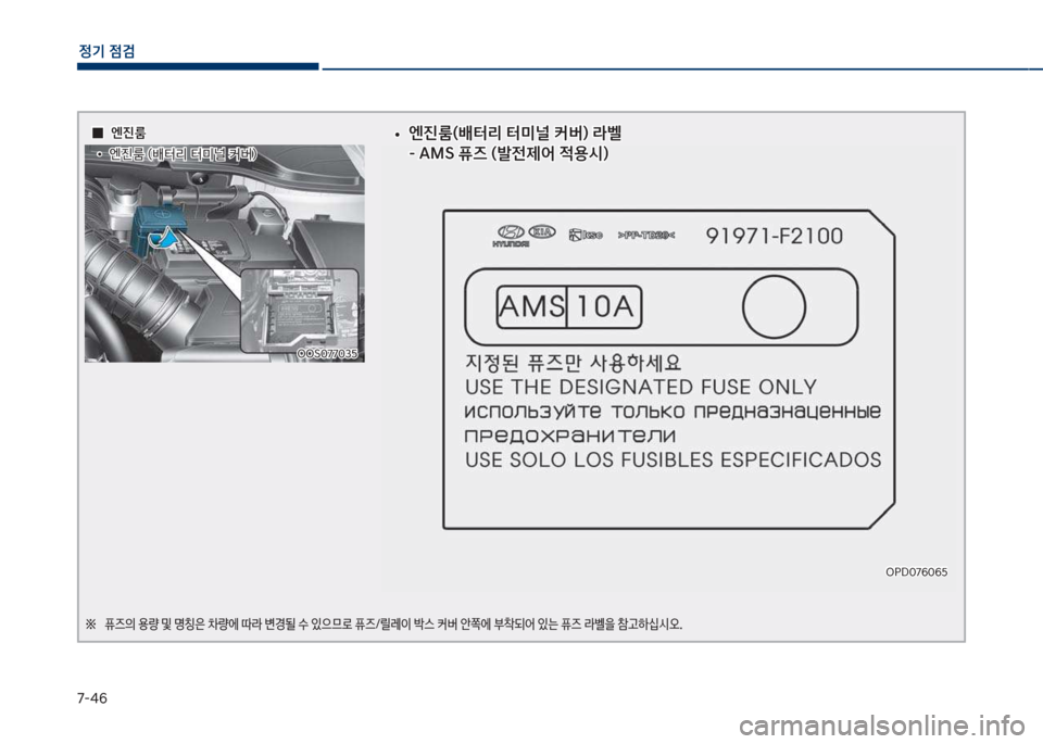 Hyundai Kona 2017  코나 OS - 사용 설명서 (in Korean) 7-태룩
정기 점검
차차S혹77혹3택차차S혹77혹3택
좋보 퓨
