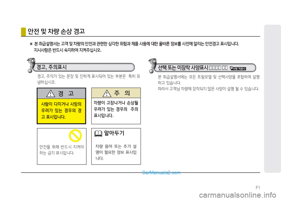 Hyundai Maxcruz 2017  맥스크루즈 NC - 사용 설명서 (in Korean) 