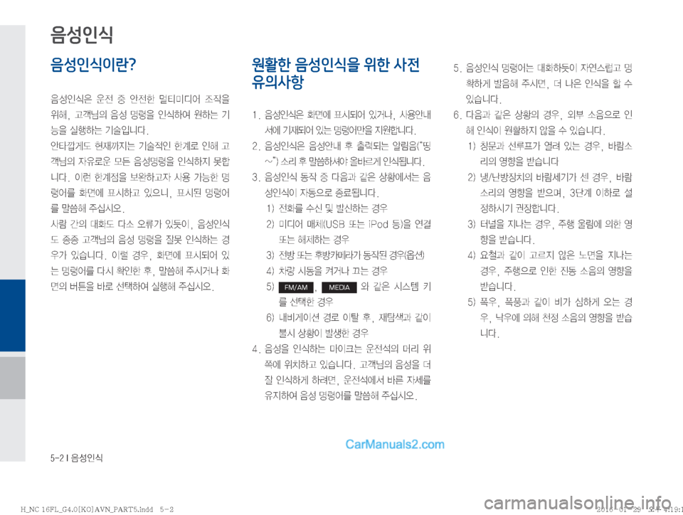 Hyundai Maxcruz 2016  맥스크루즈 표준4 내비게이션 (in Korean) �����*�
:¿
K	
음성인식이란?

: