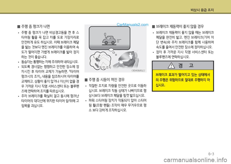 Hyundai Maxcruz 2015  맥스크루즈 NC - 사용 설명서 (in Korean) 비상/d 응