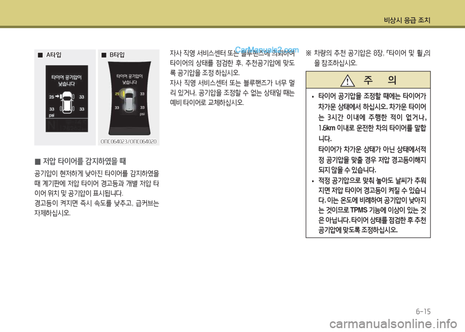 Hyundai Maxcruz 2015  맥스크루즈 NC - 사용 설명서 (in Korean) 비상/d 응