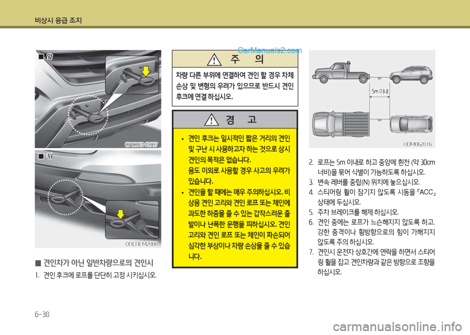 Hyundai Maxcruz 2015  맥스크루즈 NC - 사용 설명서 (in Korean) 비상/d 응