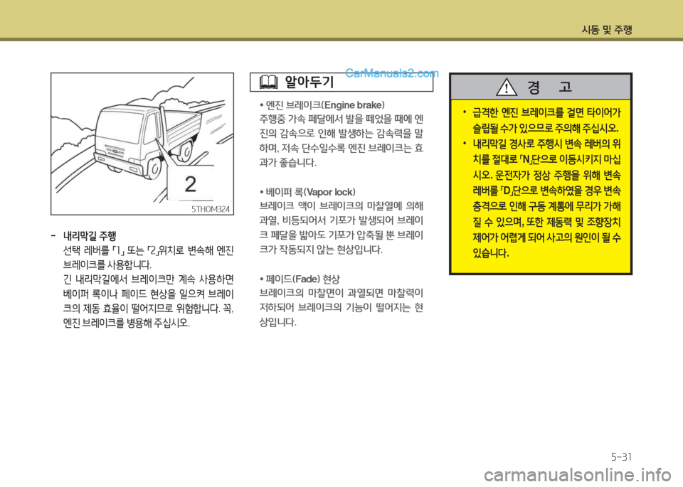 Hyundai Mega-Trucks 2015  메가트럭 - 사용 설명서 (in Korean) /d동 및 주B5-31
 
•
