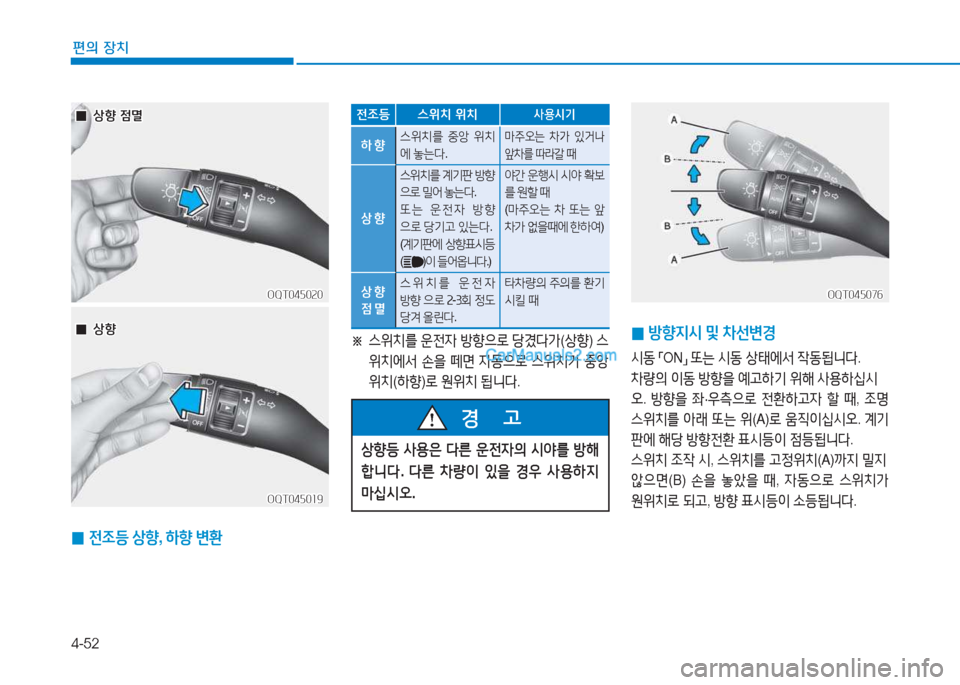 Hyundai Mighty 2017  마이티 - 사용 설명서 (in Korean) 4-52
편의 장치
OQT045020OQT045020
OQT045019
OQT045019
 
0 전4